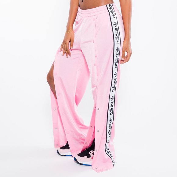 pink adidas snap pants